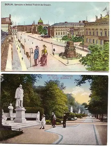 11189/2 Ak Berlin Siegesallee et Opernplatz vers 1910