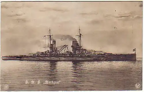 11144 Ak navire de guerre S.M.S. "Markgraf" vers 1916