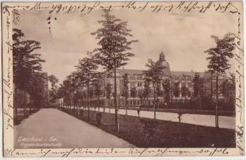 11137 Ak Zwickau à l'école d'ingénieurs de Sa. 1914