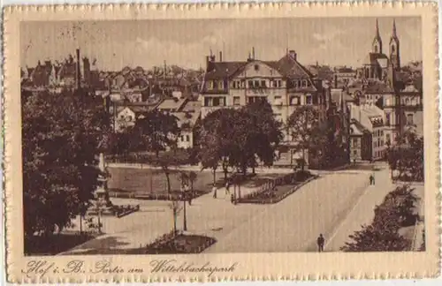 11130 Feldpost Ak Hof i.B. Wittelsbacherpark 1917