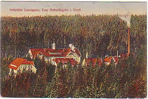 11097 Ak Heilstätte Carolagrün im Vogtland 1923