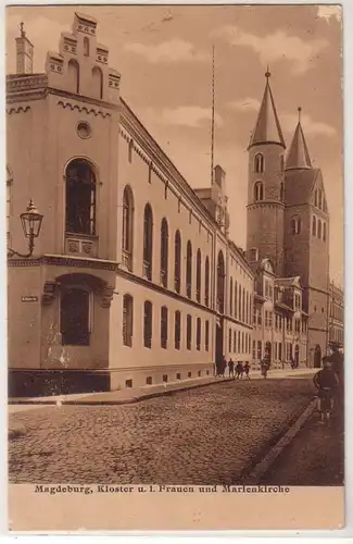 11090 Ak Magdeburg Monastère et L. Femmes et Eglise de Marie 1906