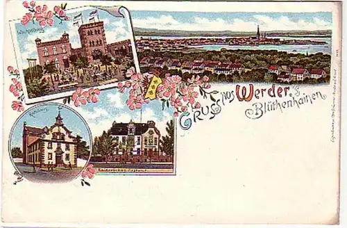 11085 Ak Lithographie Gruss de Werder Havel vers 1900