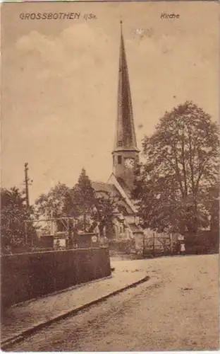 11064 Ak Grand Bothen en Saxe Eglise vers 1930