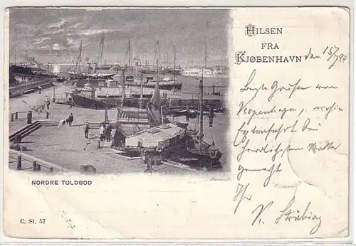 11046 Ak Grüße aus Kopenhagen Nordre Toldbod 1899