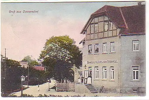 11045 Ak Salutation de Cunnersdorf Restauration 1911