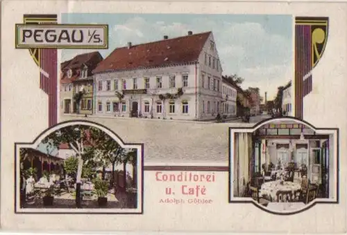 11038 Ak Pegau Conditorei et Cafe Göhler 1913