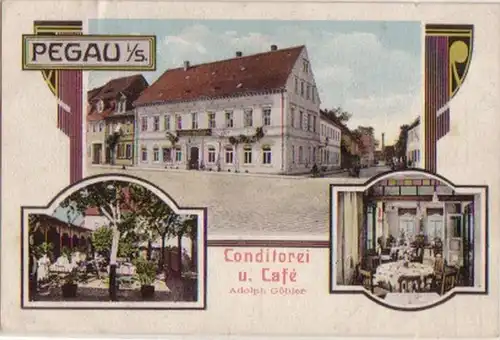 11038 Ak Pegau Conditorei und Cafe Göhler 1913