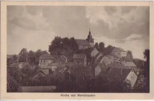 11033 Ak Gruss vom Bahnhof Wernshausen i. Th. um 1930