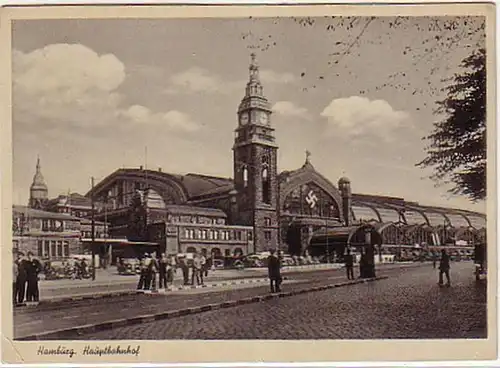 10997 Ak Hambourg gare centrale vers 1940