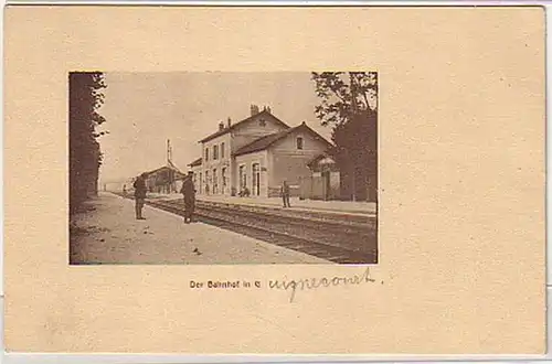 10995 Ak Gare de Guignecourt France 1915