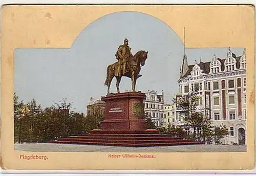 10994 Ak Magdeburg L'empereur Guillaume Monument vers 1910