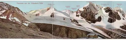 10986 Triple Ak Panorama de la Schaubach Hütte 1900
