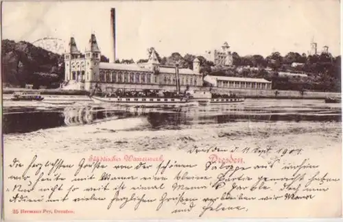 10985 Ak Dresden Städtisches Wasserwerk 1901