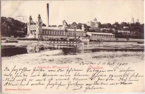 10985 Ak Dresden Städtliches Waterwerk 1901