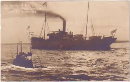 10984 Feldpost Ak Sous-marin allemand 1915