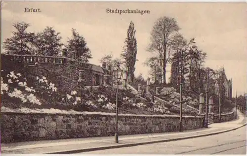 10967 Ak Erfurt Stadtparkanlagen um 1910