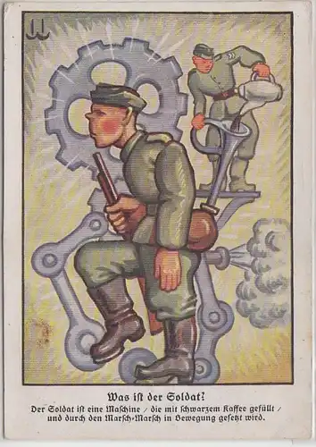 10938 Post humour Ak "Qu'est-ce que le soldat? 1941