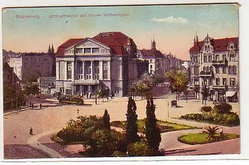 10928 Ak Magdeburg Kaiser Wilhelmplatz um 1920