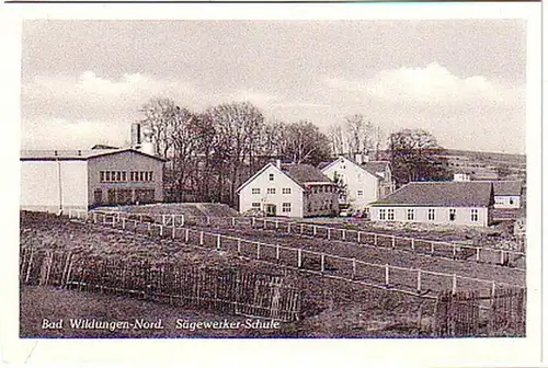10927 Ak Bad Wildungen Nord Sägewerker Schule um 1940