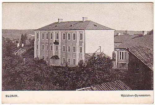 10921 Ak Slonim Mädchen Gymnasium um 1915