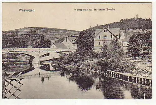 10920 Ak Wasung Werrapartie avec le nouveau pont 1934