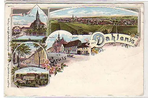 10893 Ak Lithographie Gruse de Dahlen en saint 1902