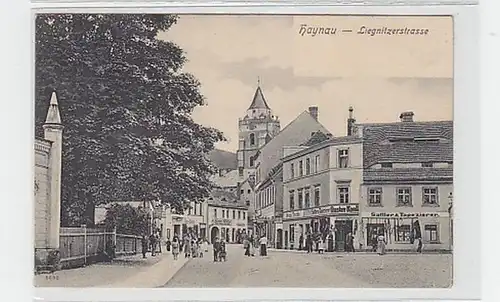 10884 Ak Haynau Liegnitzerstraße avec magasins 1911