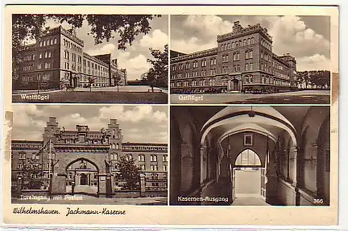 10878 Multiimage Ak Wilhelmshaven Jachmann Caserne vers1940
