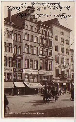 10857 Ak Cologne vieilles maisons commerciales au marché d'âge 1934