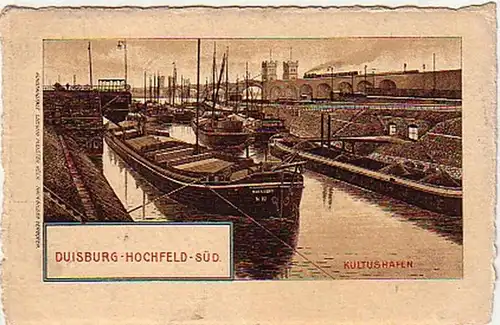 10843 Ak Duisburg Hochfeld Süd Kultushafen 1908