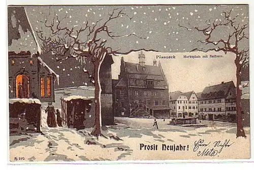 10812 Ak Pössneck Marktplatz mit Rathaus 1902