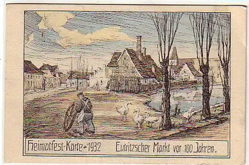 10810 Ak Heimatfest Karte Eutritzscher Markt 1932