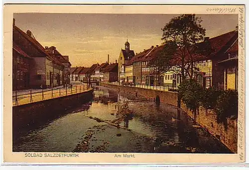 10780 Feldpost Ak Solbad Salzdetfurth am Markt 1915