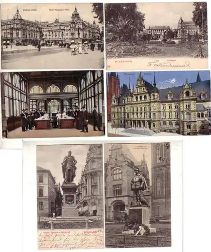10772/6 Ak Wiesbaden Hotel Nassauer Hof etc. vers 1910