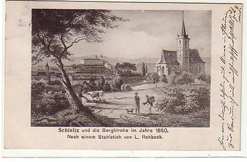10723 Ak Schleitz et l'église de montagne en 1850