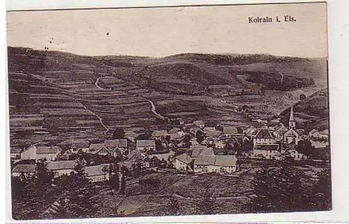 10679 Poste de terrain Ak Kolrain en Alsace Vue totale 1916