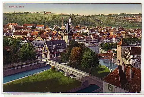 10677 Ak Schwäbisch Hall Vue totale vers 1920