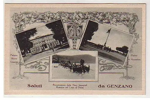 10674 Multi-image Ak Saluti da Genzano vers 1940