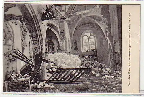 10661 Feldpost Ak zerstörte Kirche in Vimy 1916