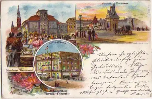 10657 Mehrbild Ak Lithographie Berlin 1900
