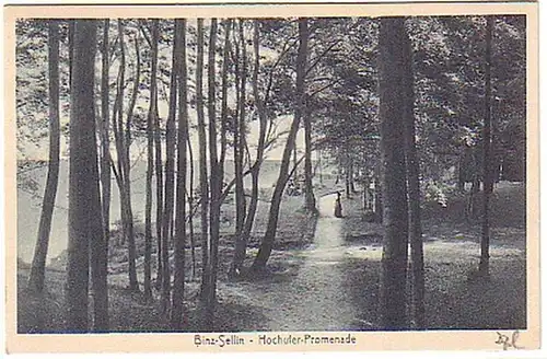 10642 Ak Binz-Sellin Hochufer-Promenade um 1920