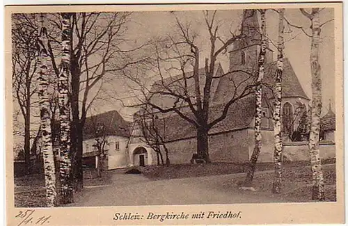10640 Ak Schleiz Bergkirche avec cimetière 1911