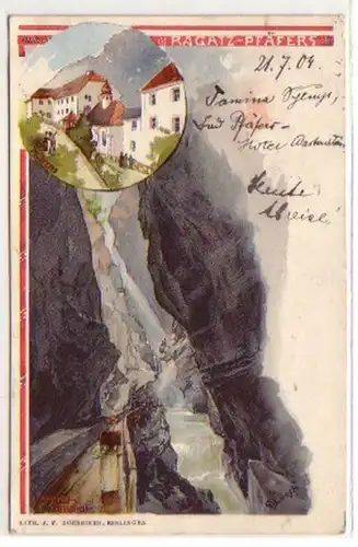 10639 Ak Ragatz Pfäfers Tamina Gorges 1904