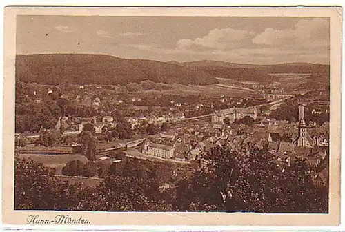 10631 Ak Hann.-Münden Totalansicht 1923