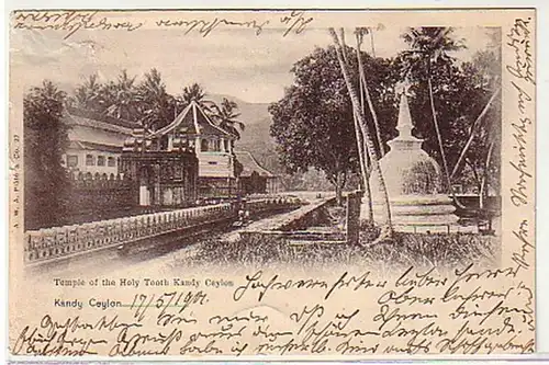 10628 Ak Kandy Ceylan Temple of the Holy Tooth 1901