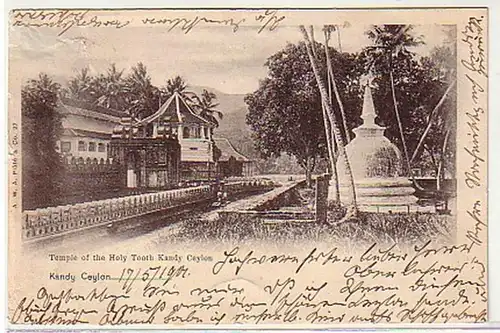 10628 Ak Kandy Ceylon Temple of the Holy Tooth 1901