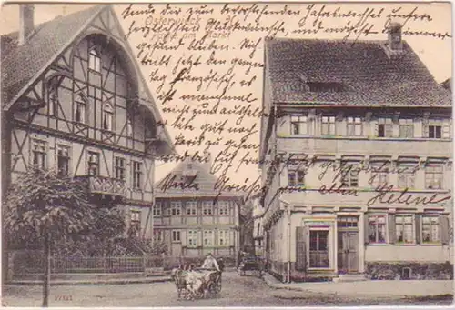 10604 Ak Osterwieck am Harz Partie am Markt 1908