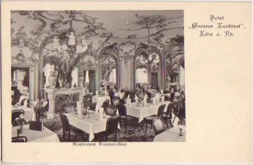 10603 Ak Cologne a. Rh. Hotel "Grosser Kurfürst" vers 1910