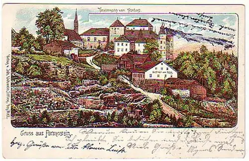 10602 Ak Salutation de Fürstenstein Gasthof au poste 1905